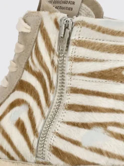 Sneakers Slide Golden Goose in cavallino zebrato e camoscio used