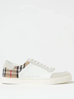 Sneakers Stevie Burberry in pelle e canvas jacquard