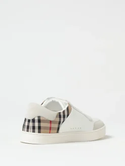 Sneakers Stevie Burberry in pelle e canvas jacquard