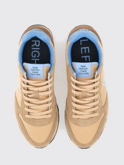 Sneakers SUN68 in camoscio e canvas