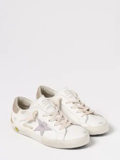 Sneakers Super-Star Golden Goose in pelle e glitter used