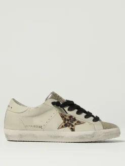 Sneakers Super-Star Golden Goose in pelle used e cavallino animalier
