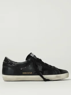 Sneakers Super-Star Golden Goose in nappa e glitter used