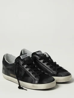 Sneakers Super-Star Golden Goose in nappa e glitter used