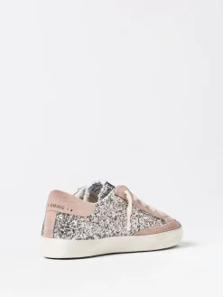 Sneakers Super-Star Golden Goose in camoscio used e glitter