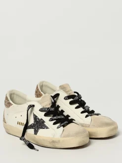 Sneakers Super-Star Golden Goose in pelle used e glitter