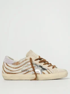 Sneakers Super-Star Golden Goose in camoscio e cavallino zebrato