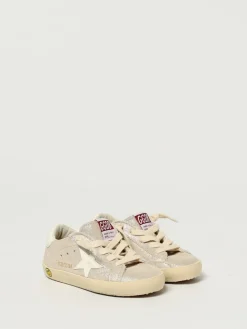Sneakers Super-Star Golden Goose in camoscio lamè