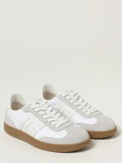 Sneakers Swan Balmain in camoscio e canvas