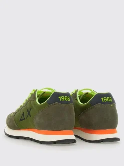 Sneakers Tom Fluo SUN68 in camoscio e mesh