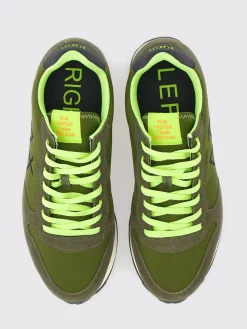 Sneakers Tom Fluo SUN68 in camoscio e mesh