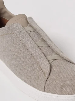 Sneakers Triple Stitch Zegna in cotone e lino