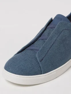 Sneakers Triple Stitch Zegna in cotone e lino