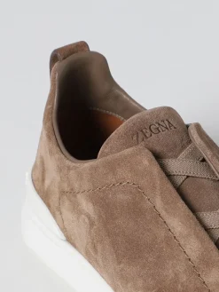 Sneakers Triple Stitch Zegna in pelle scamosciata