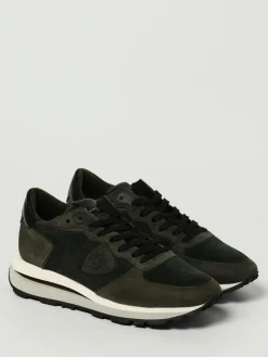 Sneakers Tropez Haute Philippe Model in camoscio e nylon