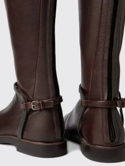 Stivale Brunello Cucinelli in pelle con monile