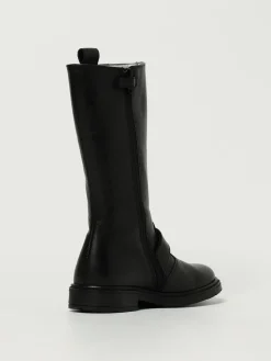 Stivale Monnalisa in pelle con fibbia gioiello