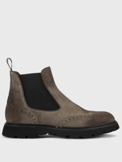 Stivaletto Doucal's in camoscio con motivo brogue