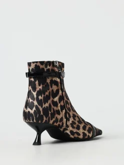 Stivaletto Ganni in viscosa stampa animalier