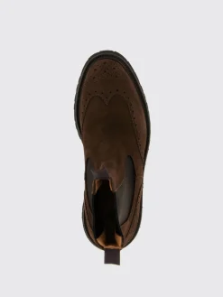 Stivaletto Henry Tricker's in camoscio con motivo brogue