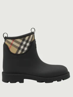 Stivaletto Marsh Stamp Burberry in gomma e canvas check