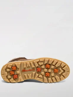 Stivaletto Santoni in nabuk martellato e shearling