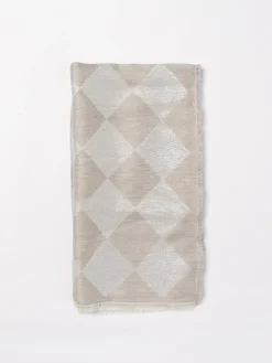 Stola Emporio Armani in misto cotone e lamè con rombi jacquard