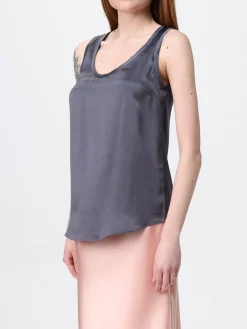 Top in raso di seta Brunello Cucinelli