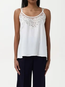 Top in viscosa e pizzo Twinset