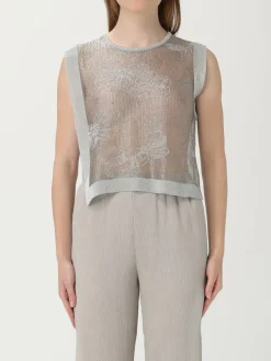 Top smanicato Emporio Armani in maglia