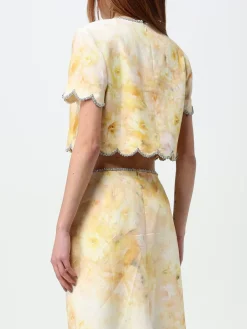 Top Zimmermann in lino con stampa floreale