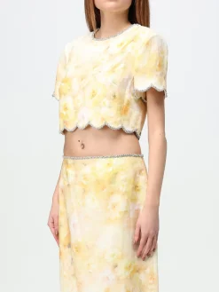 Top Zimmermann in lino con stampa floreale