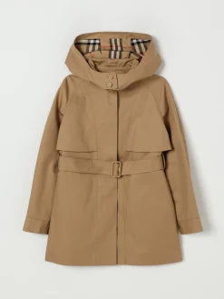 Trench a monopetto con cappuccio Burberry