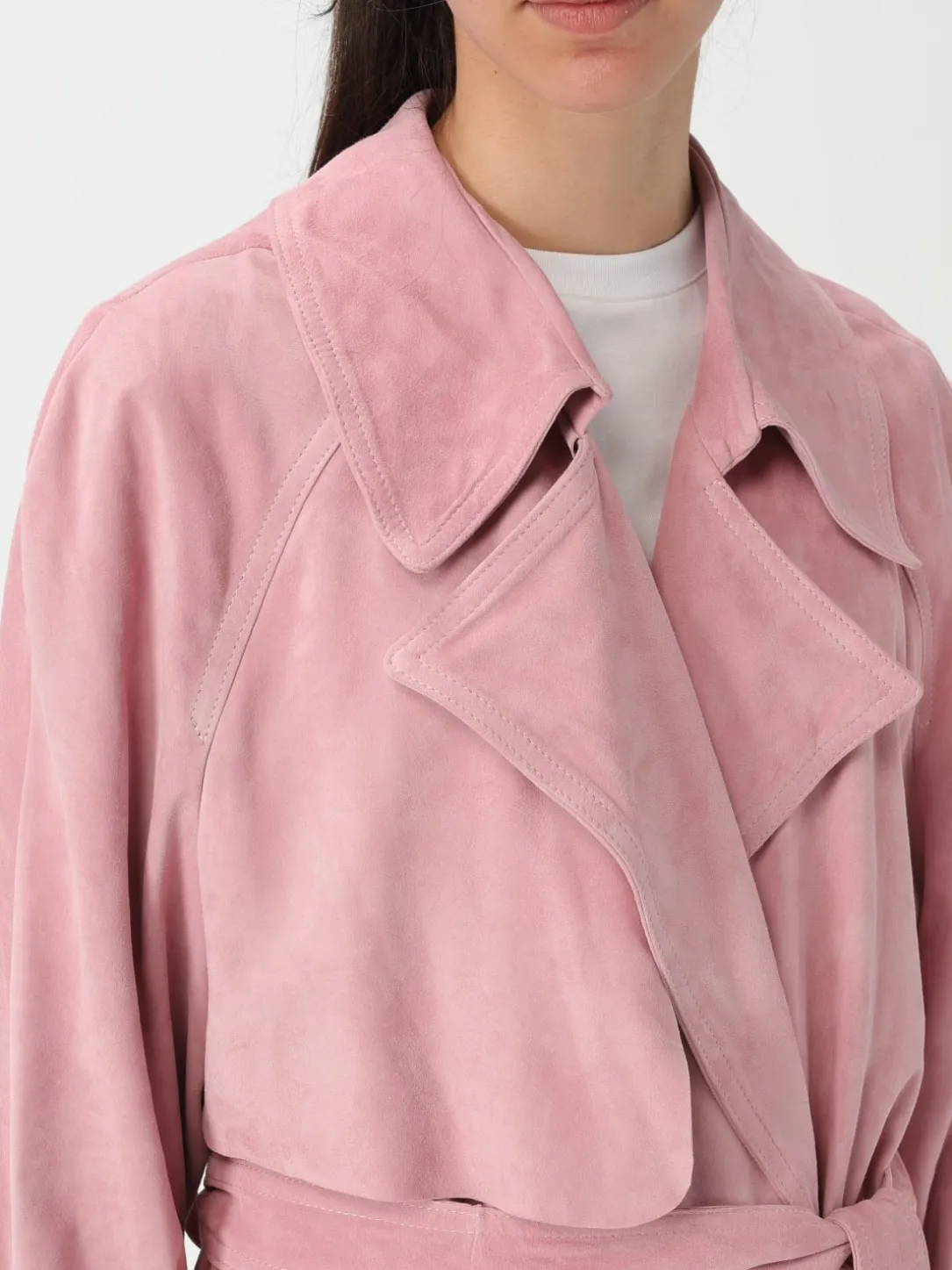 Trench a vestaglia Salvatore Santoro in pelle