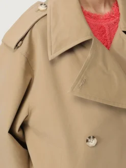 Trench doppiopetto Self-Portrait in misto cotone