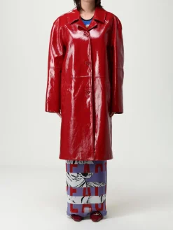 Trench Moschino Jeans in pelle verniciata