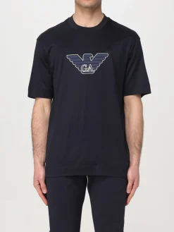 T-shirt a girocollo con logo Emporio Armani