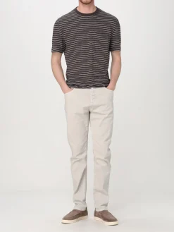 T-shirt a righe Brunello Cucinelli in lino