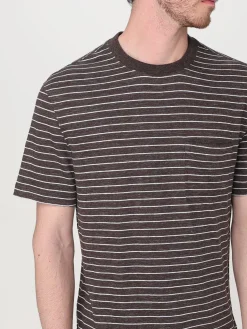 T-shirt a righe Brunello Cucinelli in lino