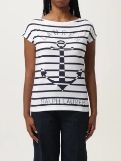 T-shirt a righe con logo Polo Ralph Lauren