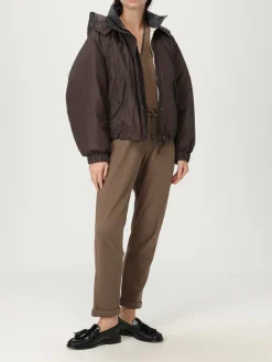 T-shirt a v Brunello Cucinelli in jersey con monile