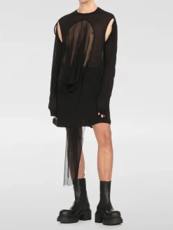 T-shirt asimmetrica Rick Owens in cotone e seta