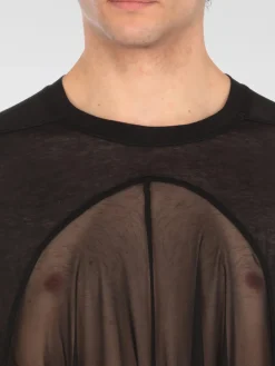 T-shirt asimmetrica Rick Owens in cotone e seta