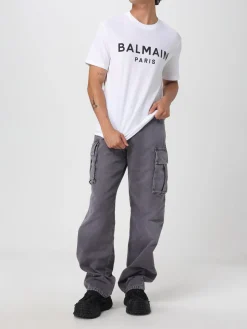 T-shirt Balmain in cotone con logo