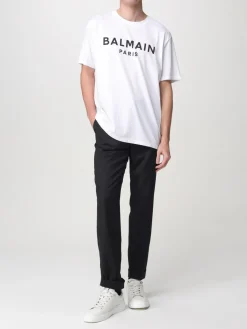 T-shirt Balmain in cotone con logo