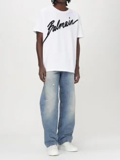T-shirt Balmain in cotone con logo