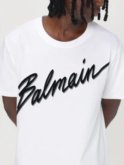 T-shirt Balmain in cotone con logo