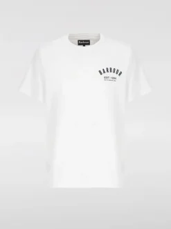 T-shirt Barbour in cotone con logo