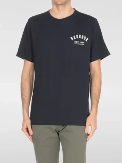 T-shirt Barbour in cotone con logo