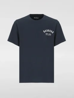 T-shirt Barbour in cotone con logo